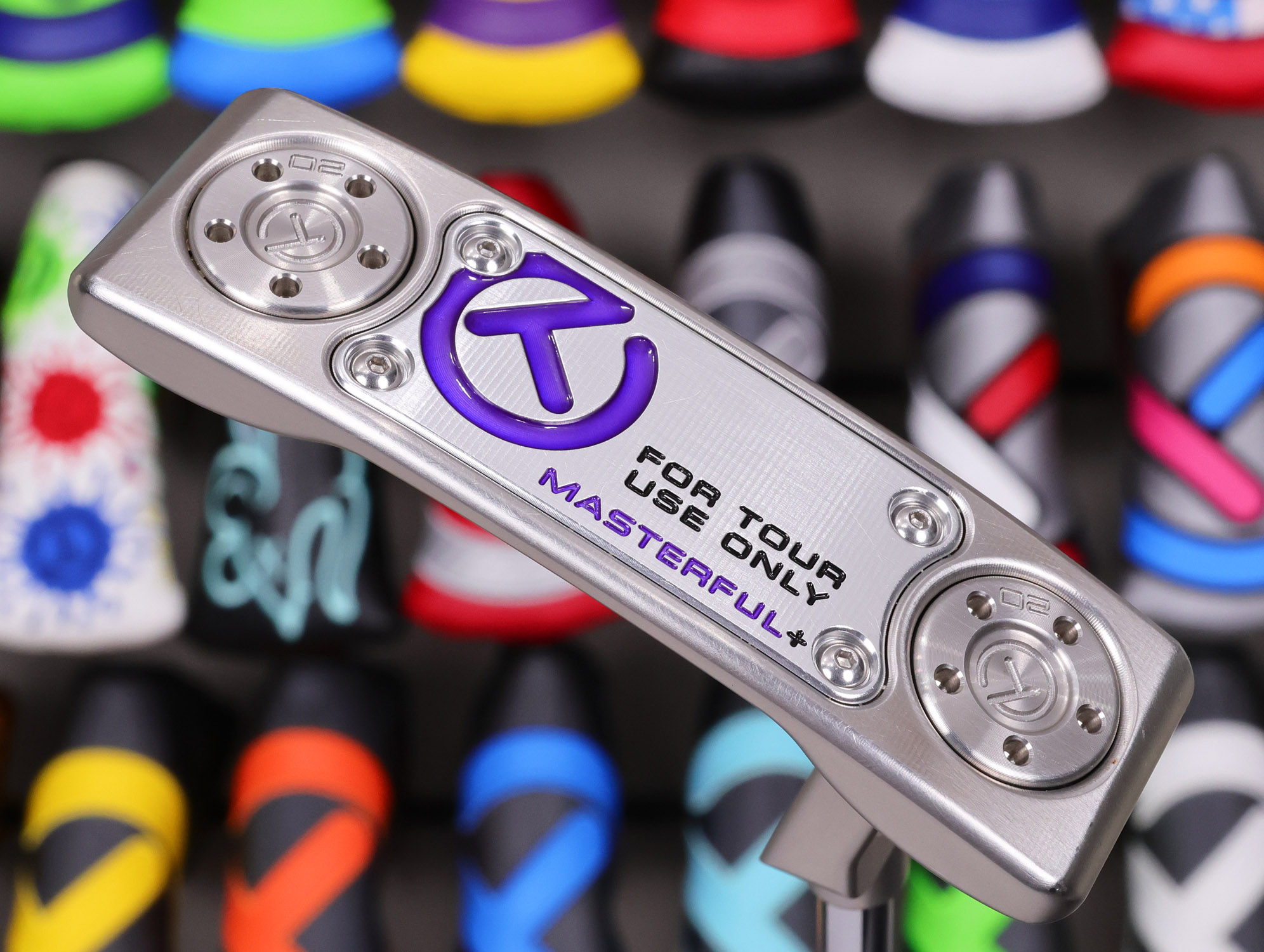 scotty-cameron-tour-only-sss-masterful-plus-tourtype-circle-t-360g-putter-56 scotty cameron tour only sss masterful plus tourtype circle t 360g putter with translucent purple paint golf club