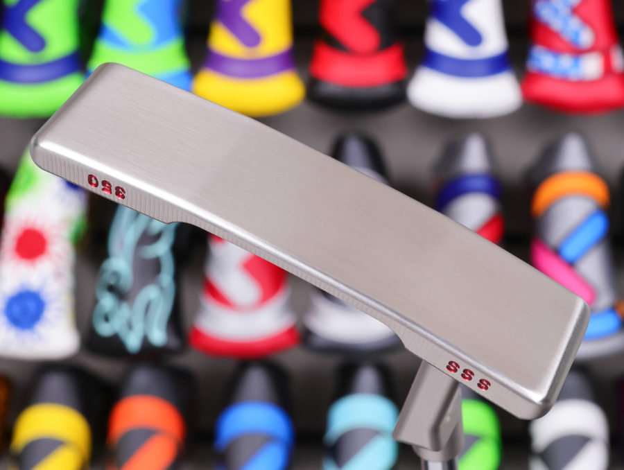scotty cameron tour only sss timeless tourtype circle t 350g putter with sight dot and crowned flying t and script titleist stamps golf club