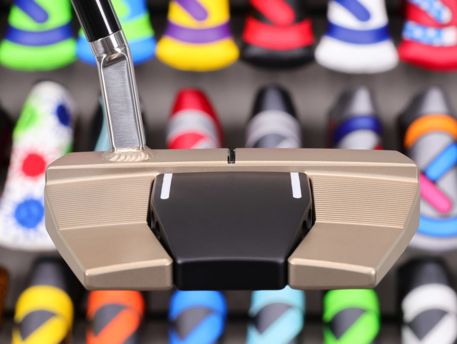 scotty cameron tour only two tone chromatic bronze phantom x t9.5 circle t 360g putter with welded and polished sss flojet neck and dual flange lines golf club with black shaft