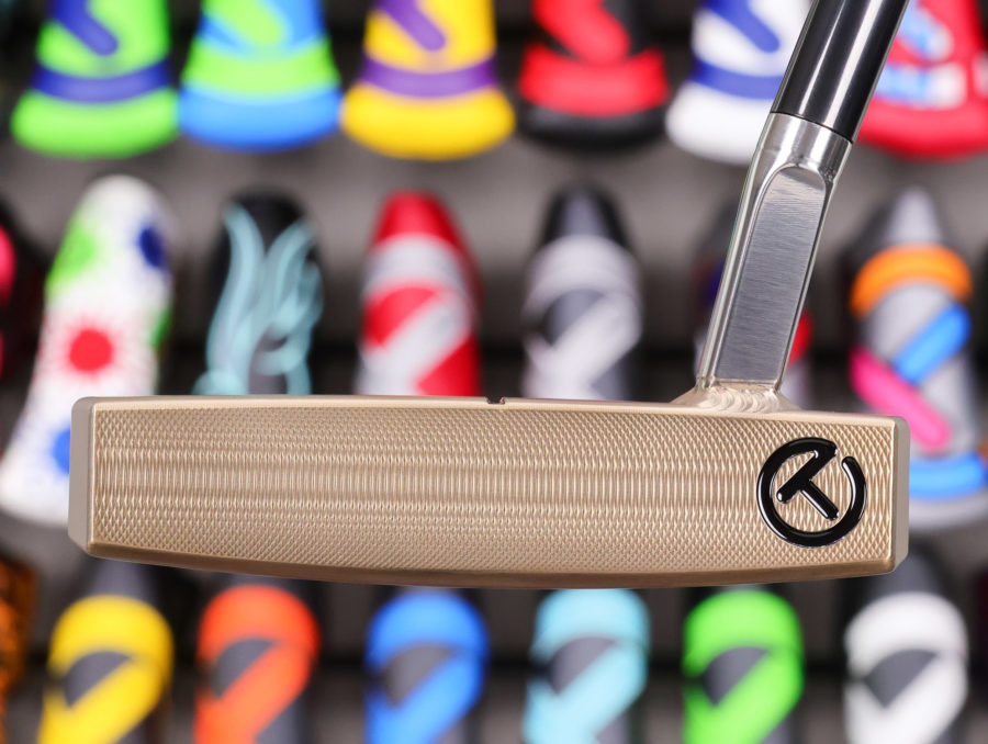 scotty cameron tour only two tone chromatic bronze phantom x t9.5 circle t 360g putter with welded and polished sss flojet neck and dual flange lines golf club with black shaft