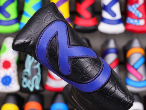 scotty cameron vault exclusive 2025 for tour use only black genuine leather navy blue industrial circle t blade putter headcover for golf club