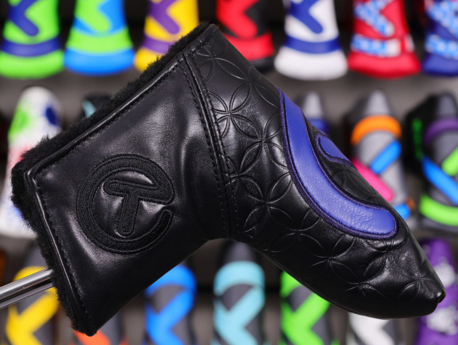 scotty cameron vault exclusive 2025 for tour use only black genuine leather navy blue industrial circle t blade putter headcover for golf club