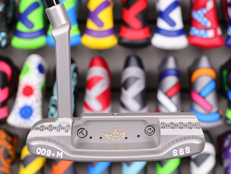 scotty cameron vault exclusive tour only fancy back sss masterful 009m circle t 350g putter with circle snow black shaft and genuine leather vault headcover for golf club