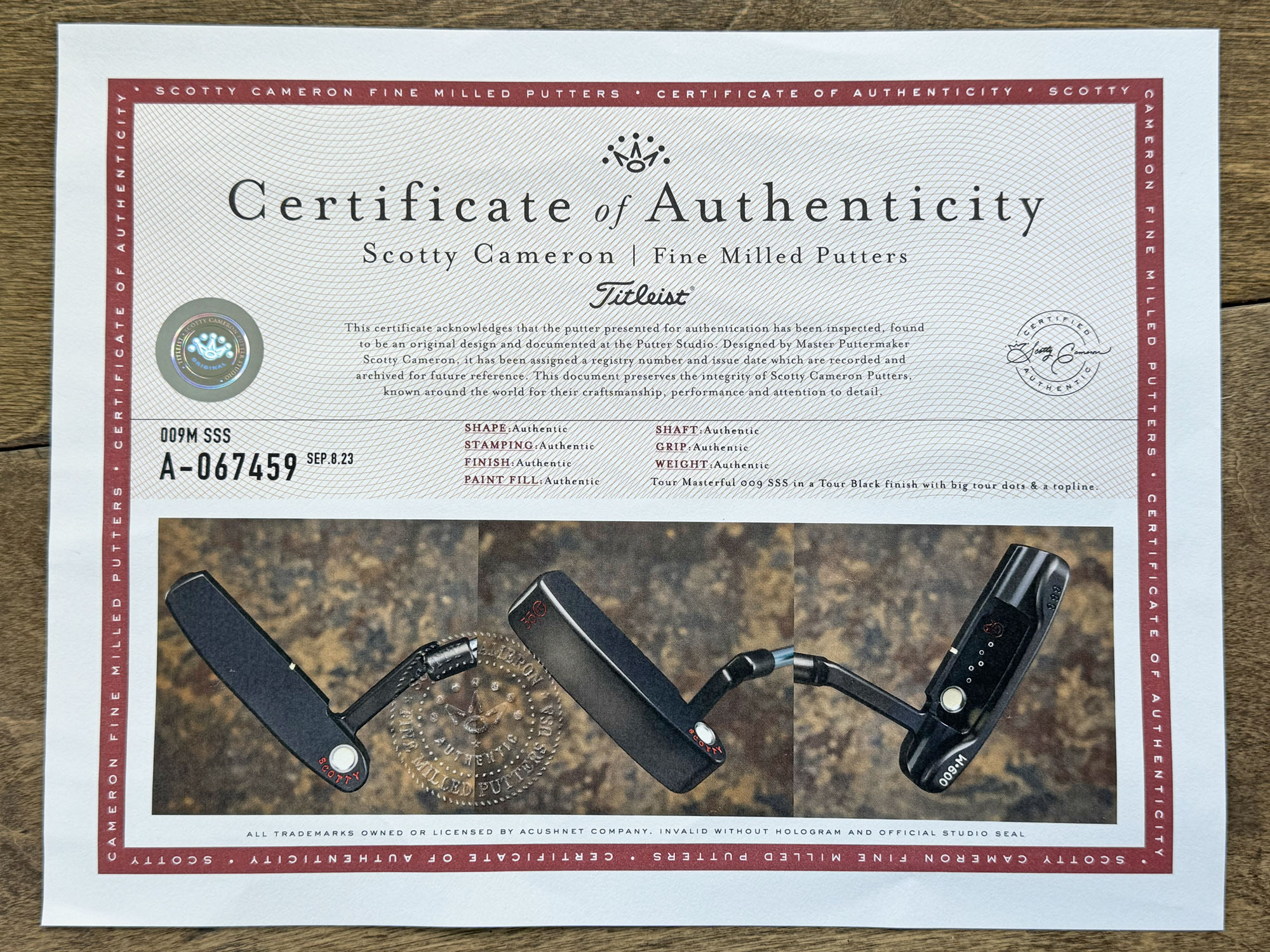 scotty-cameron-certificate-of-authenticity-coa-paperwork-194 scotty cameron certificate of authenticity coa paperwork
