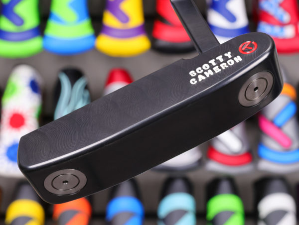 scotty cameron tour only brushed black carbon 009 circle t prototype 350g putter with tungsten sole plugs golf club