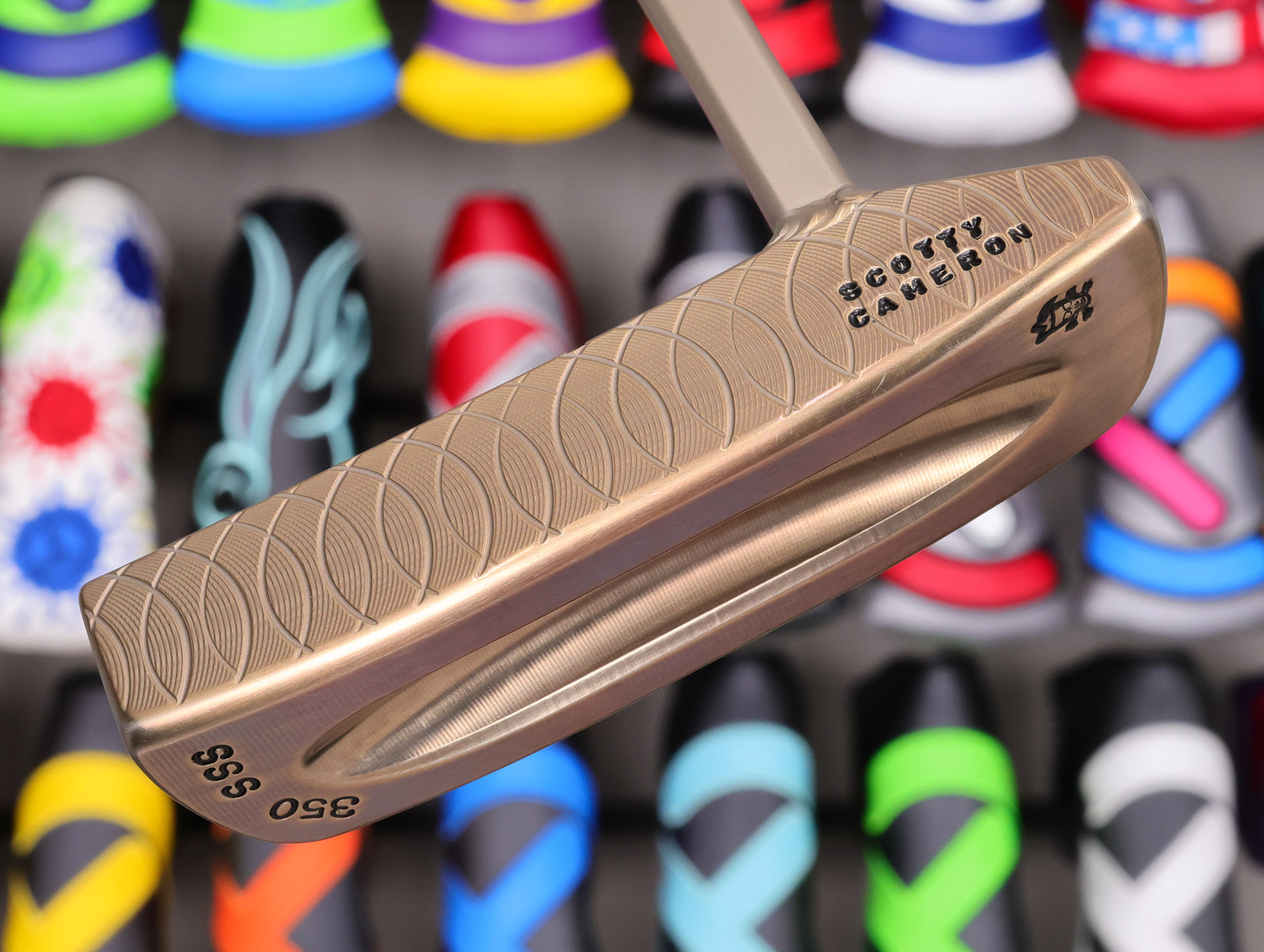 scotty-cameron-tour-only-chromatic-bronze-craftsman-sss-circle-t-350g-putter-with-welded-plumber-neck-black-shaft-and-bullet-bottom-sole-50 scotty cameron tour only chromatic bronze craftsman bullet bottom sole circle t 350g putter with welded plumber neck and black shaft golf club