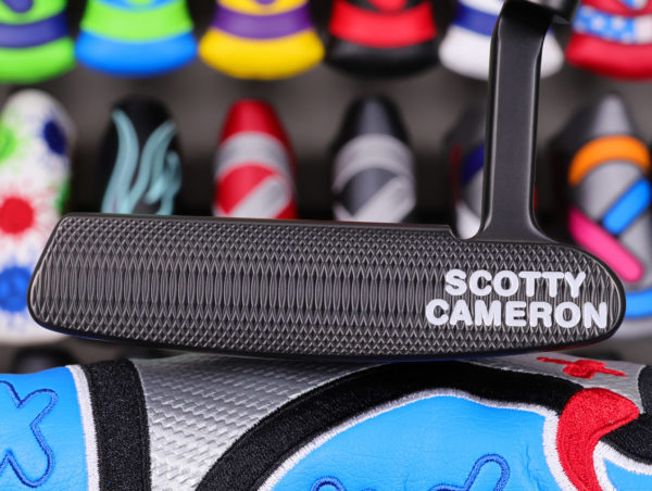 scotty cameron tour only deep milled black sss newport select circle t 360g putter with translucent blue paint golf club