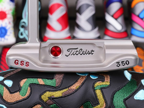 scotty cameron tour only gss masterful 009m circle t 350g putter with tiger woods style sight dot and double milled cherry bomb script titleist stamp golf club