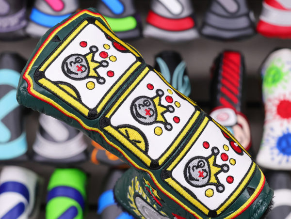 scotty cameron limited release custom shop green jackpot johnny las vegas slot machine blade putter headcover
