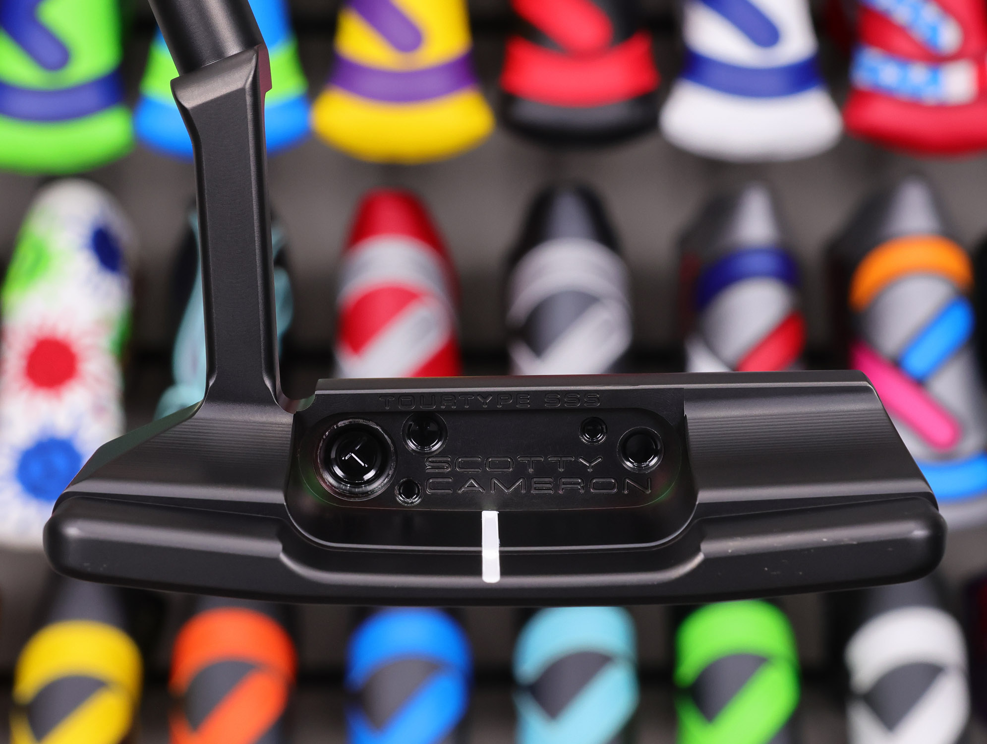 scotty-cameron-tour-only-black-sss-squareback-sb-2-tourtype-circle-t-360g-putter-07 scotty cameron tour only black sss squareback sb-2 tourtype circle t 360g putter with flange line and black paint golf club