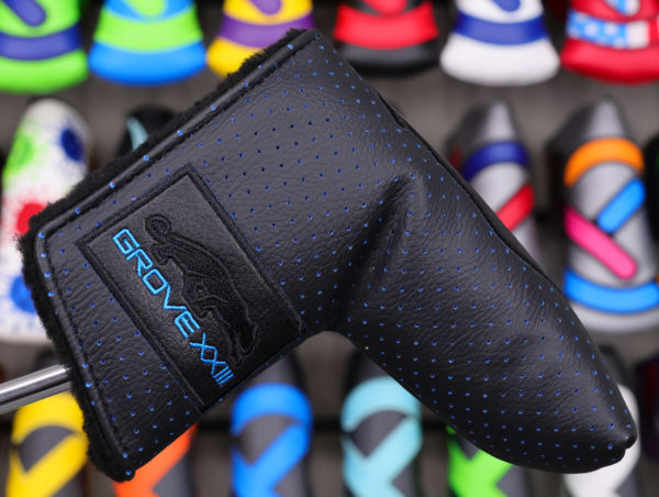 scotty cameron black perforated leather grove xxiii 23 michael jordan golf course blade putter limited release headcover