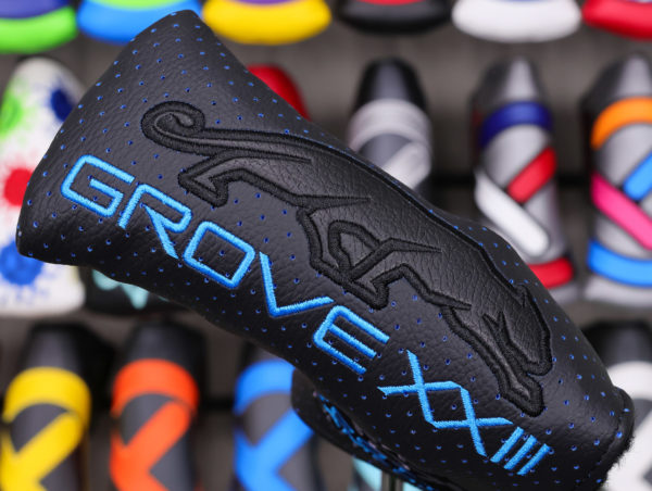 scotty cameron black perforated leather grove xxiii 23 michael jordan golf course blade putter limited release headcover