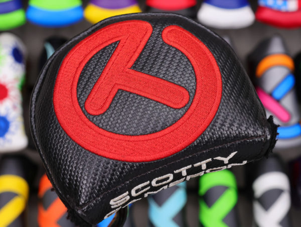 scotty cameron for tour use only futura x5 black carbon fiber red industrial circle t mid round putter headcover