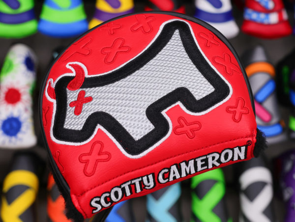 scotty cameron red industrial junk yard dog custom shop mid round putter headcover