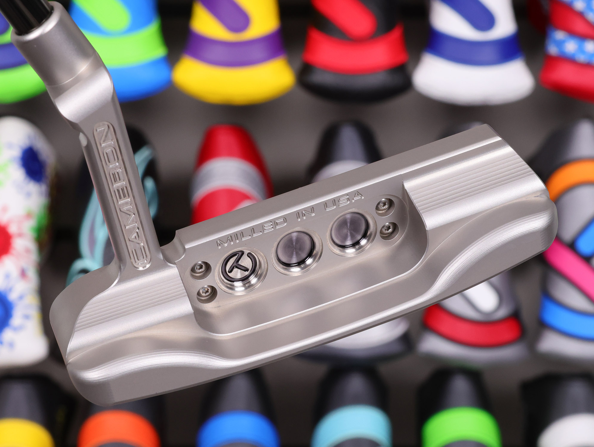 scotty-cameron-tour-only-naked-sss-studio-style-newport-circle-t-360g-putter-with-black-shaft-15 scotty cameron tour only 2025 sss naked newport studio style circle t putter with carbon steel chain link milled insert and black shaft golf club