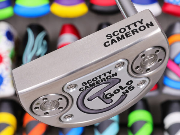 scotty cameron tour only sss raw silver bombs golo n5 knucklehead neck circle t 360g putter with fly milling on face and top line golf club