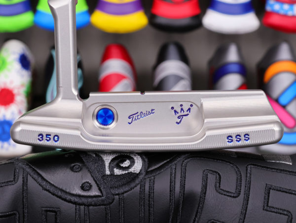 scotty cameron tour only sss timeless tourtype tt circle t 350g putter with cherry bombs and top line translucent blue paint golf club