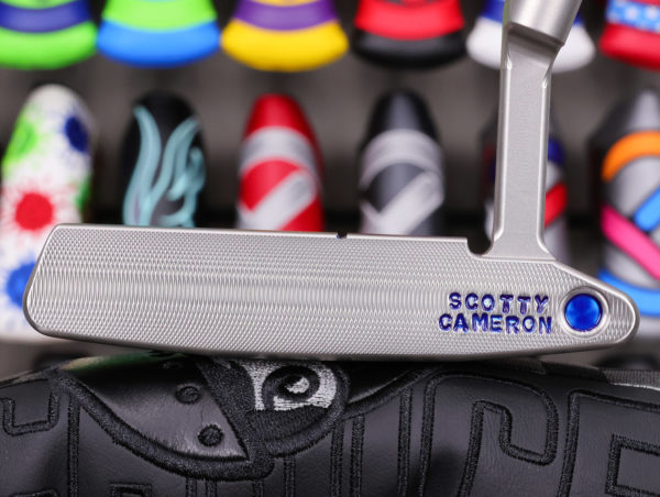 scotty cameron tour only sss timeless tourtype tt circle t 350g putter with cherry bombs and top line translucent blue paint golf club