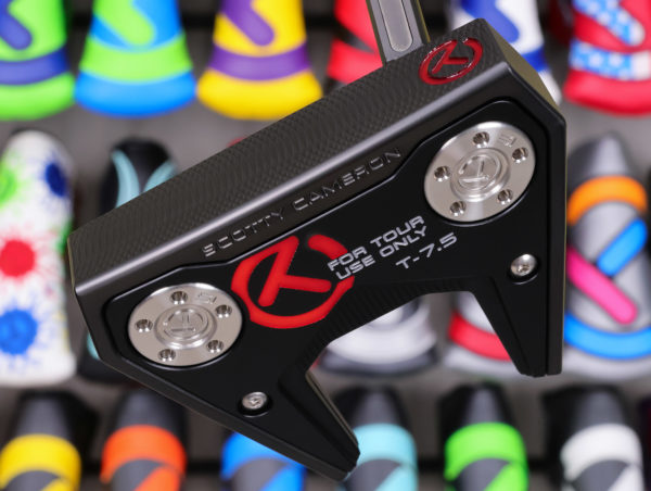 scotty cameron tour only 2025 black sss phantom t7.5 circle t 360g putter with welded flojet neck and triple sight dots golf club