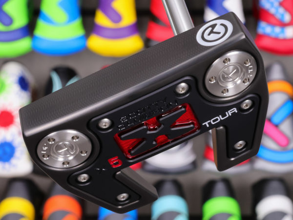 scotty cameron tour only black sss futura x x5 circle t 360g putter with light gray sight lines golf club