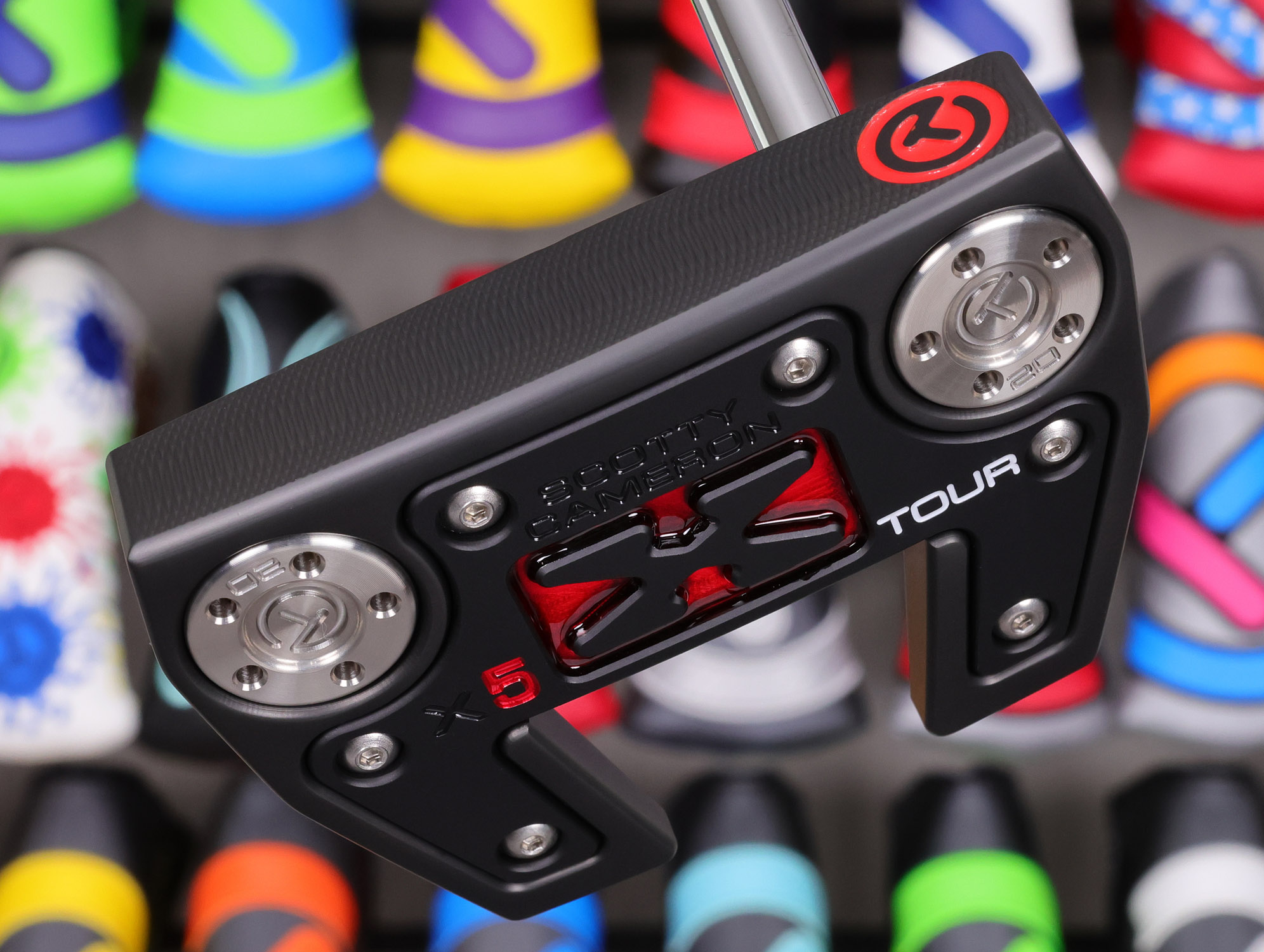 scotty-cameron-tour-only-black-sss-futura-x-x5-circle-t-360g-putter-with-red-top-line-and-light-gray-sight-rails-44 scotty cameron tour only black sss futura x x5 circle t 360g putter with red top line and light gray sight rails golf club