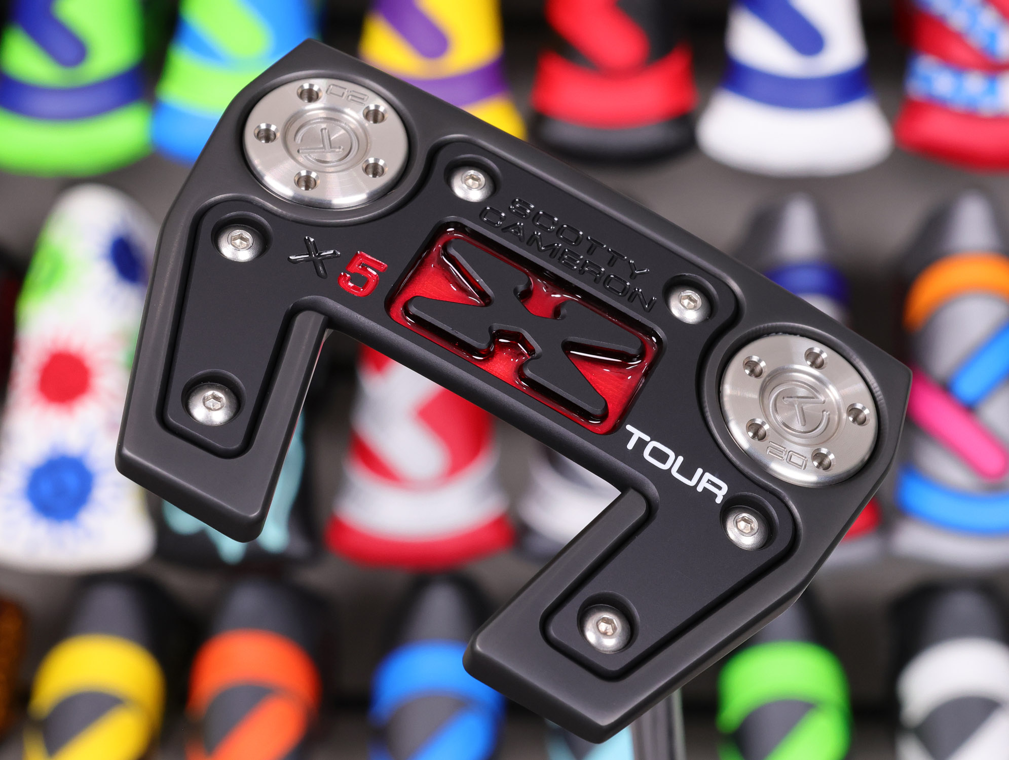 scotty-cameron-tour-only-black-sss-futura-x-x5-circle-t-360g-putter-with-red-top-line-and-light-gray-sight-rails-47 scotty cameron tour only black sss futura x x5 circle t 360g putter with red top line and light gray sight rails golf club