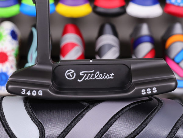 scotty cameron tour only black sss newport 2 tri sole handstamped circle t 340g putter with script titleist and top line golf club