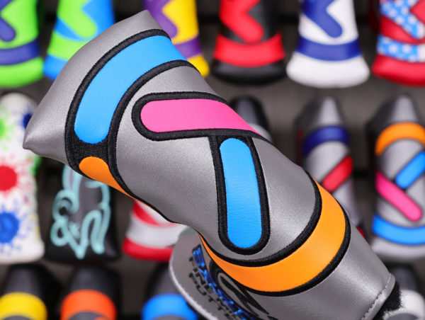 Scotty Cameron "For Tour Use Only" Bright Silver Multi-Color Stick-Figure Industrial Circle T Blade Headcover