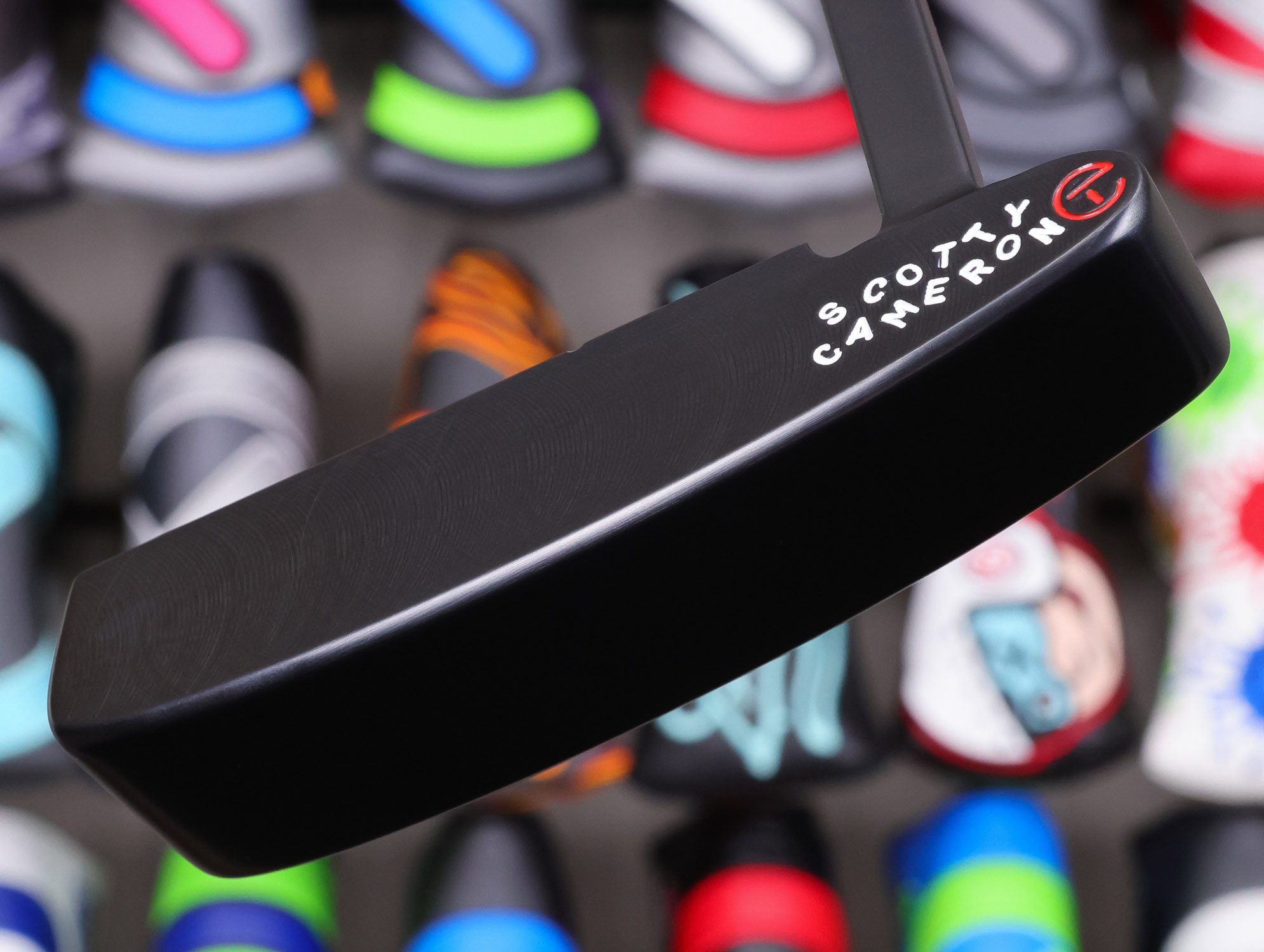 scotty cameron tour only 3x black carbon steel laguna 2.5 circle t 350g handstamped putter with script titleist and top line