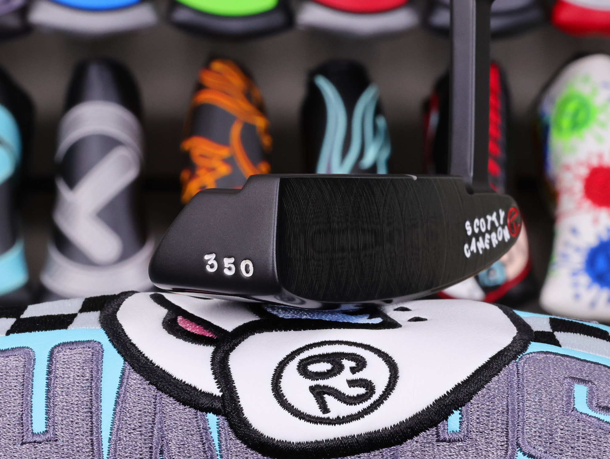 scotty cameron tour only 3x black carbon steel laguna 2.5 circle t 350g handstamped putter with script titleist and top line