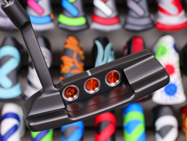 scotty cameron tour only black sss newport 2 mid slant select circle t 360g putter with top line and translucent orange paint golf club