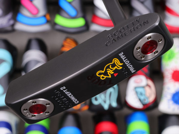scotty cameron tour only black sss tour rat concept 2 circle t 360g putter with translucent red cherry bombs golf club