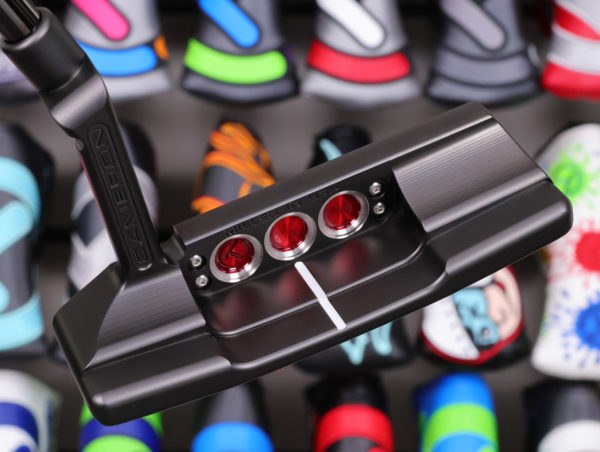 scotty cameron tour only black studio style newport 2+ plus circle t 360g putter with chain link milled carbon steel face insert and black shaft golf club