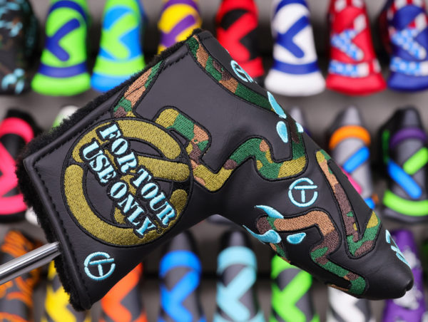 scotty cameron for tour use only camo bulldog tiffany circle t blade putter headcover for golf club
