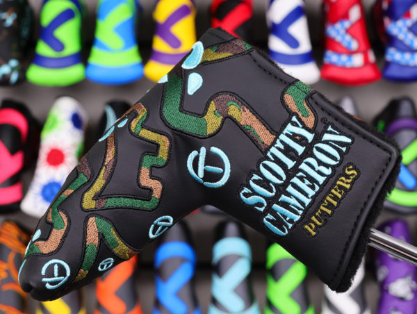 scotty cameron for tour use only camo bulldog tiffany circle t blade putter headcover for golf club