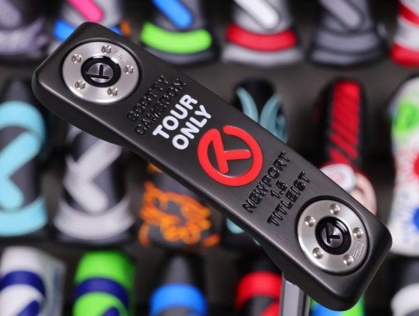 scotty cameron tour only deep milled black sss newport 1.5 select circle t 360g putter with translucent smoke paint golf club