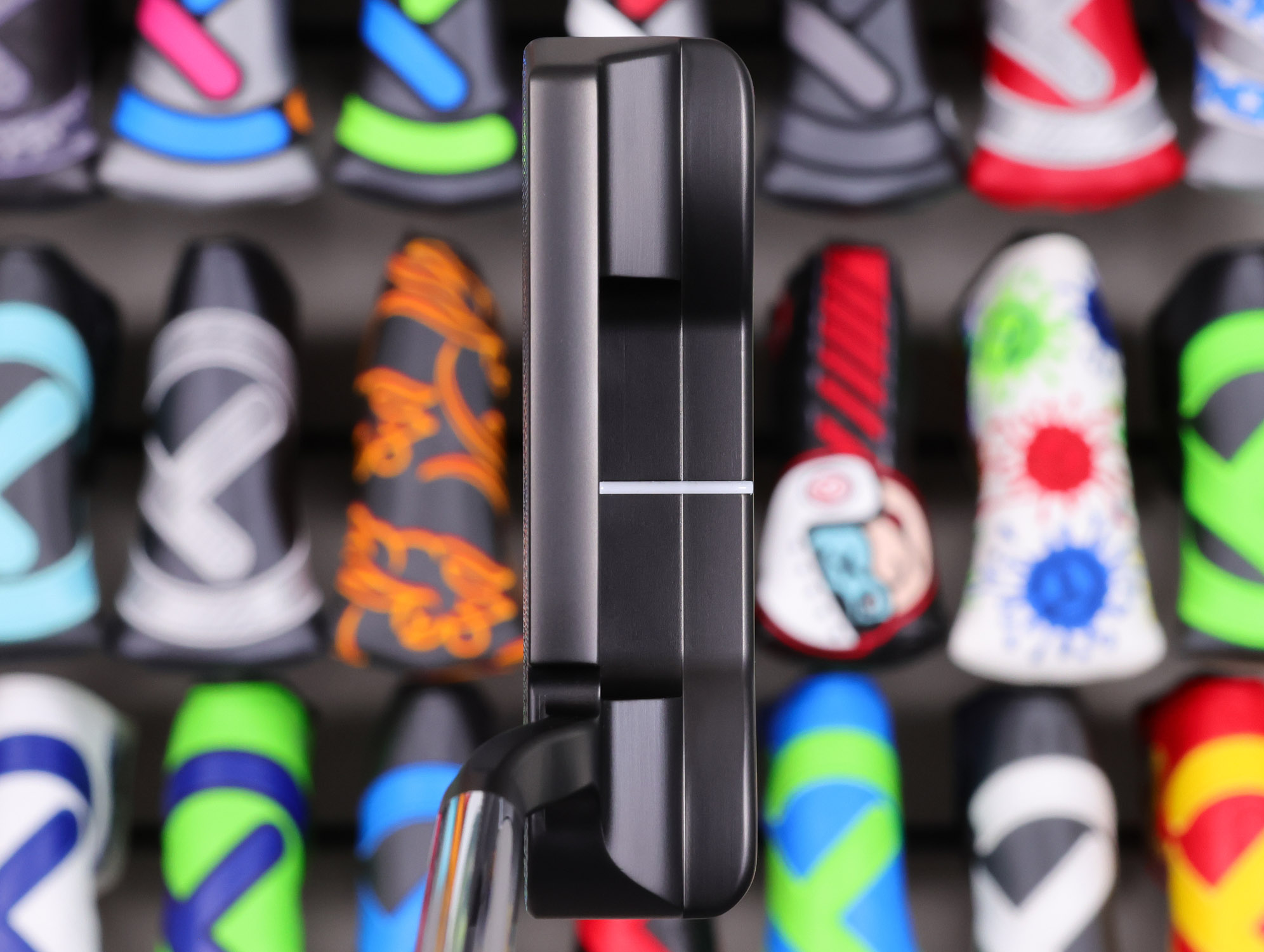 scotty cameron tour only deep milled black sss newport 1.5 select circle t 360g putter with translucent smoke paint golf club