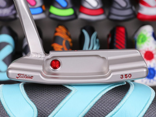 scotty cameron tour only gss timeless newport 2 circle t 350g putter with welded 2.5 flare neck and tiger woods style sight dot golf club