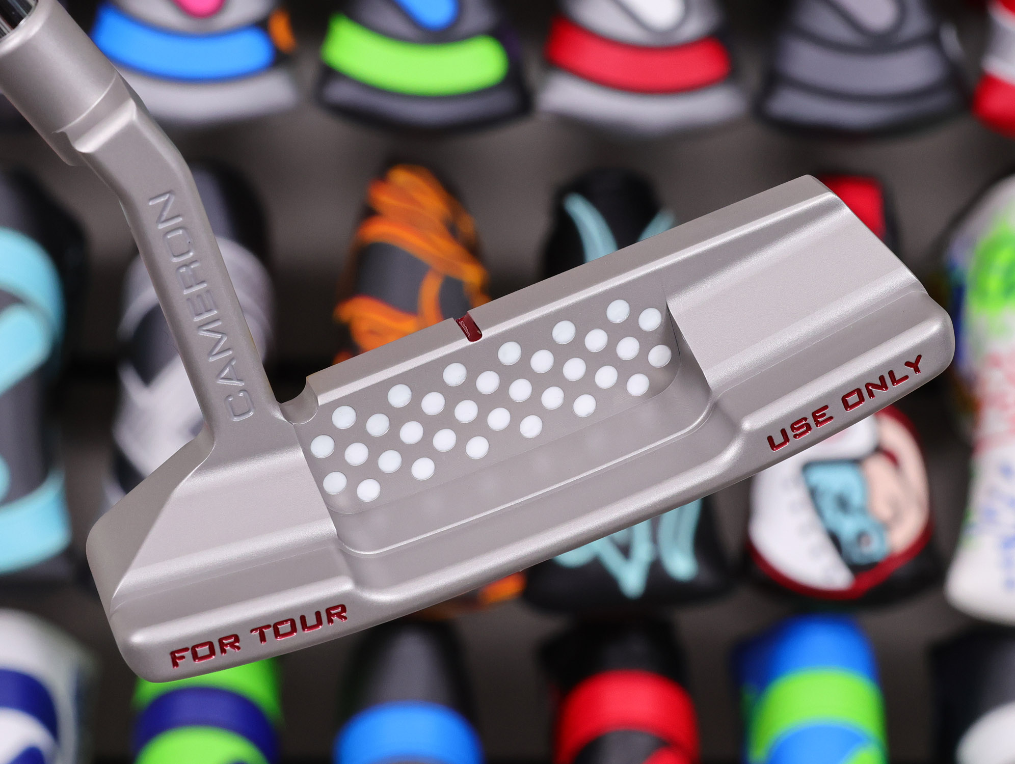 scotty cameron tour only silver sss t22 newport 2 teryllium circle t 360g putter with translucent red top line brooks koepka design golf club