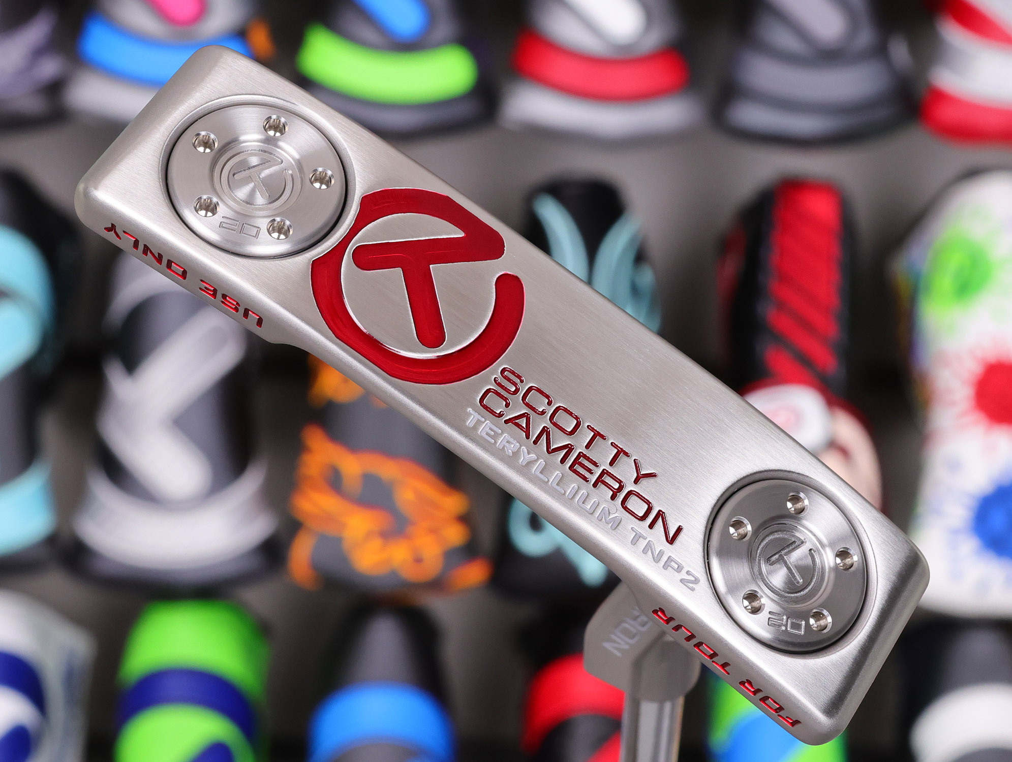 scotty cameron tour only silver sss t22 newport 2 teryllium circle t 360g putter with translucent red top line brooks koepka design golf club