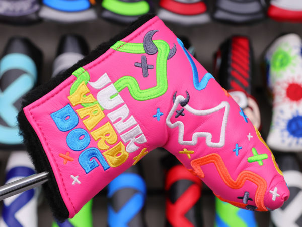 scotty cameron 2026 custom shop pink neon dancing junk yard dog blade headcover