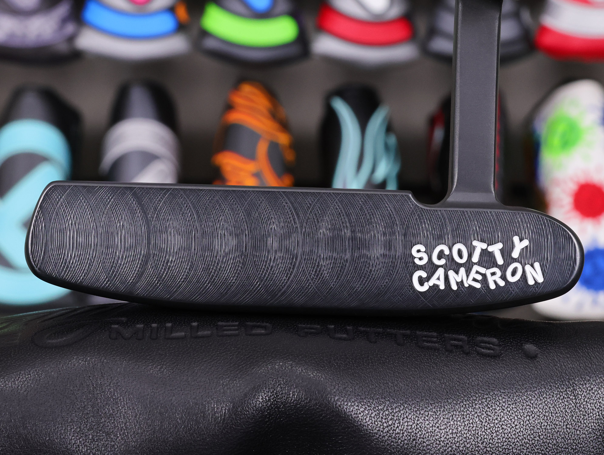 scotty cameron tour only 3x black carbon steel 009 circle t 350g putter with extreme toe stamping golf club