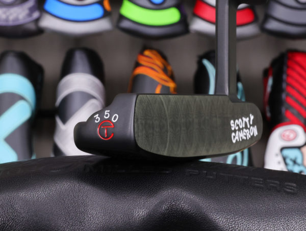 scotty cameron tour only 3x black carbon steel 009 circle t 350g putter with extreme toe stamping golf club
