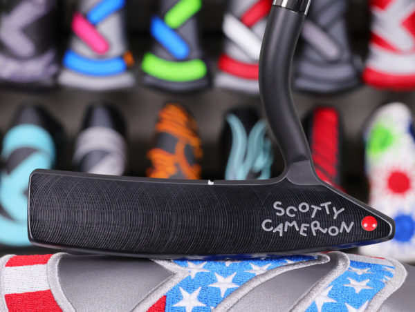 scotty cameron tour only 3x black carbon studio design no 1 circle t prototype putter with swan neck and top line golf club
