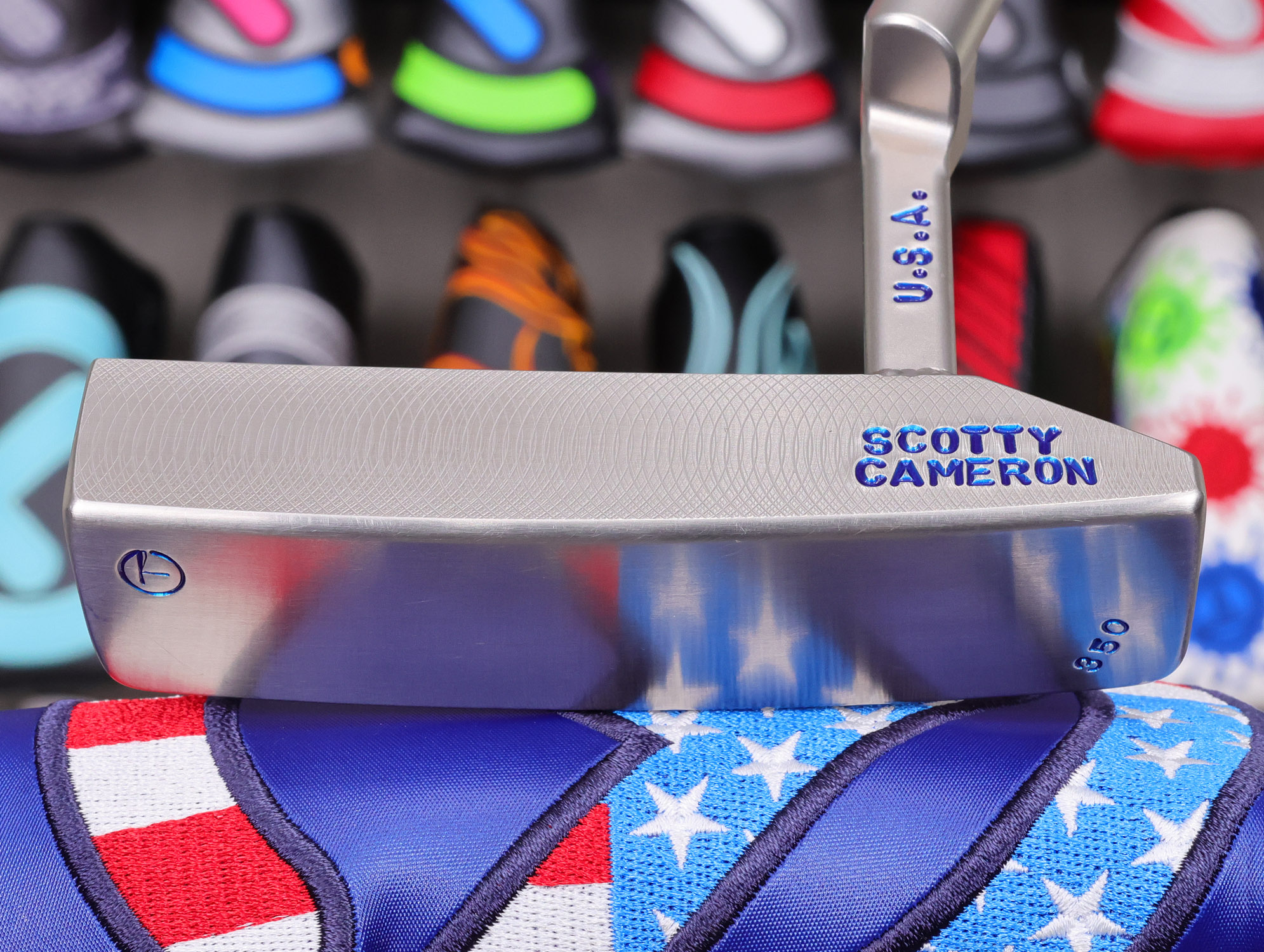scotty cameron tour only sss craftsman pocketback circle t usa 350g putter with welded plumber neck and handcrafted stamp golf club