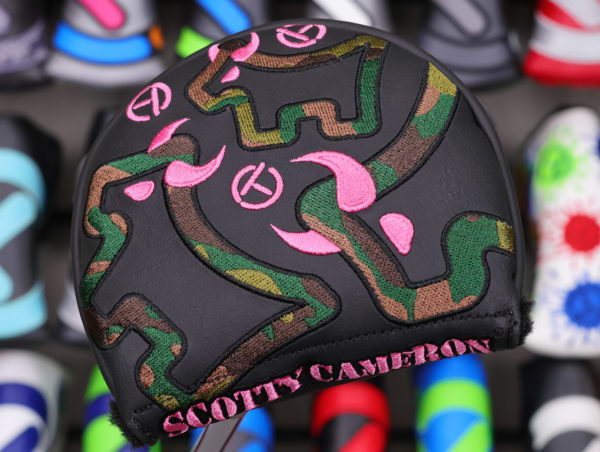 scotty cameron tour only pink camo bulldog circle t mid round putter headcover for golf club