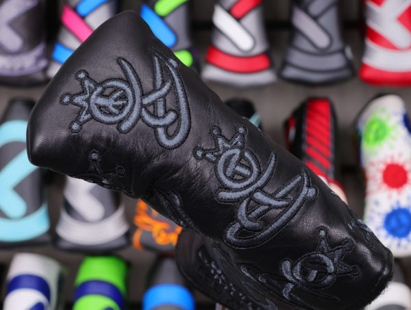 scotty cameron for tour use only encinitas gallery limited release black king peace surfer genuine leather circle t blade putter headcover