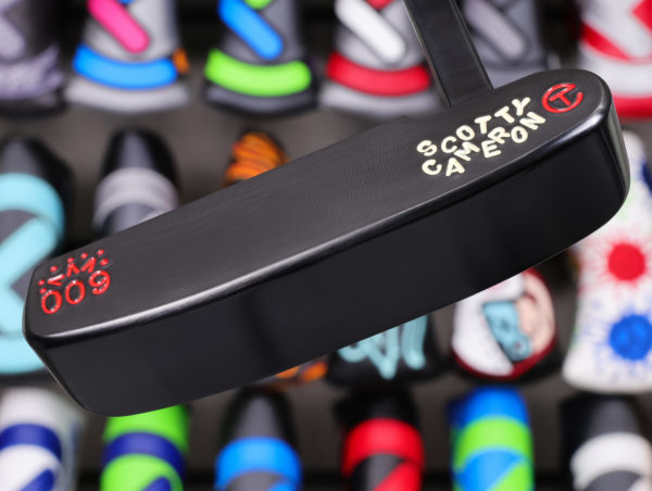 scotty cameron tour only brushed black carbon steel 009 circle t 350g putter with bulldog 7 point crown and scotty dog stamps golf club