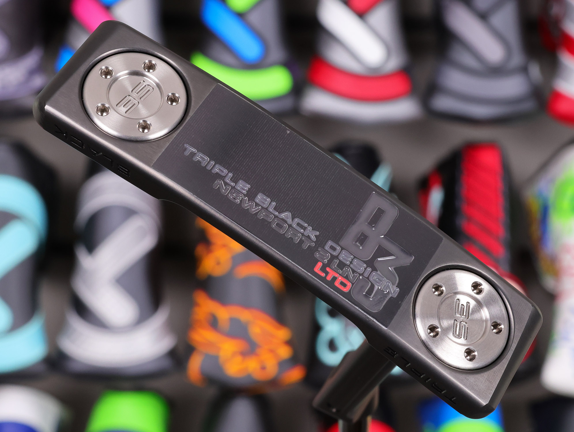 scotty cameron limited release triple black newport 2 long neck 34" putter