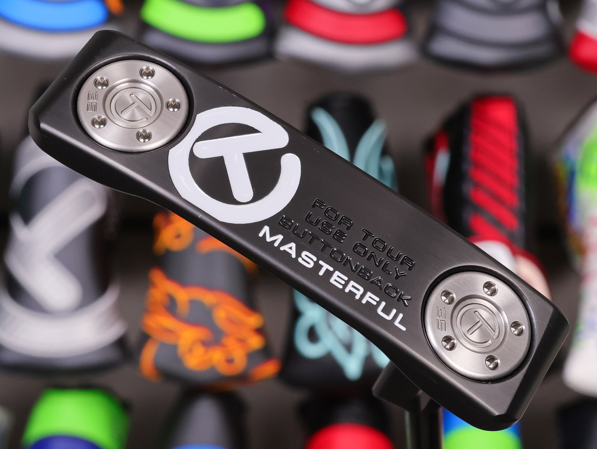 scotty cameron tour only black masterful buttonback teryllium insert circle t 360g putter with black shaft golf club